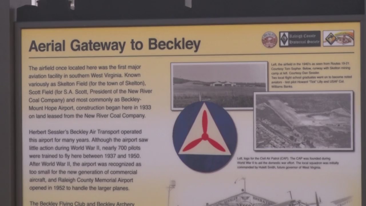 Memorial Signage For Old BeckleyMount Hope Airfield WVNS