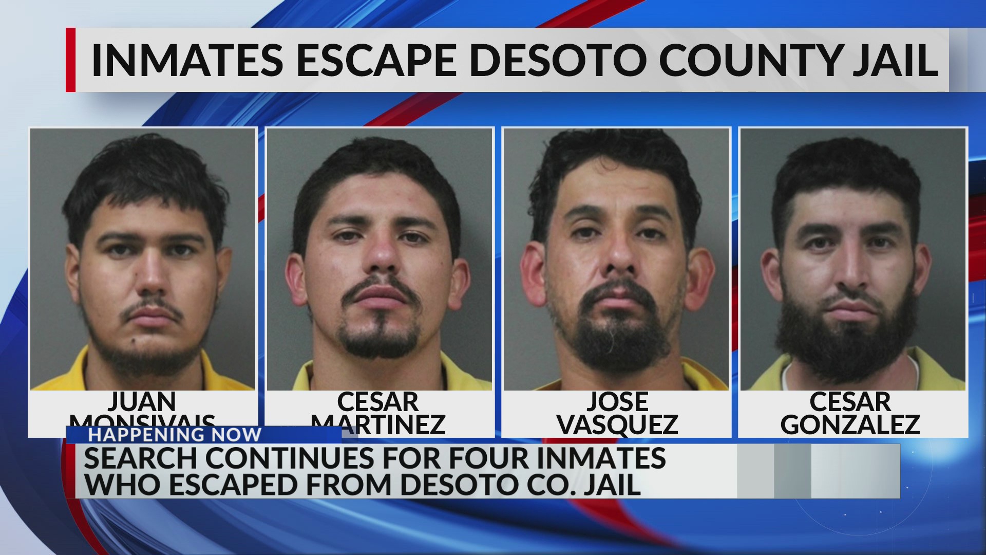 Four men escape from DeSoto County jail