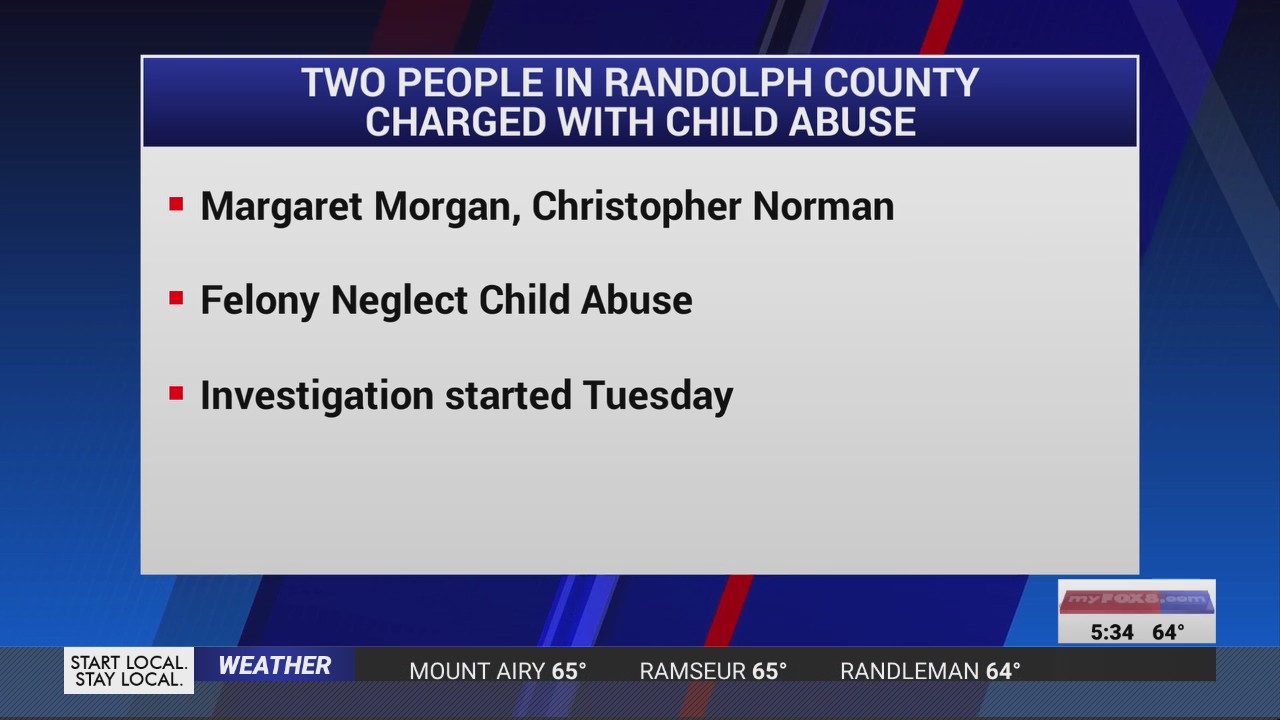 2 charged with felony child abuse in Randolph County – FOX8 WGHP