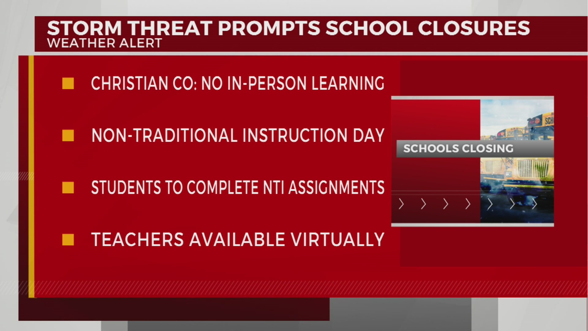 Storm threat prompts school closures – WKRN News 2