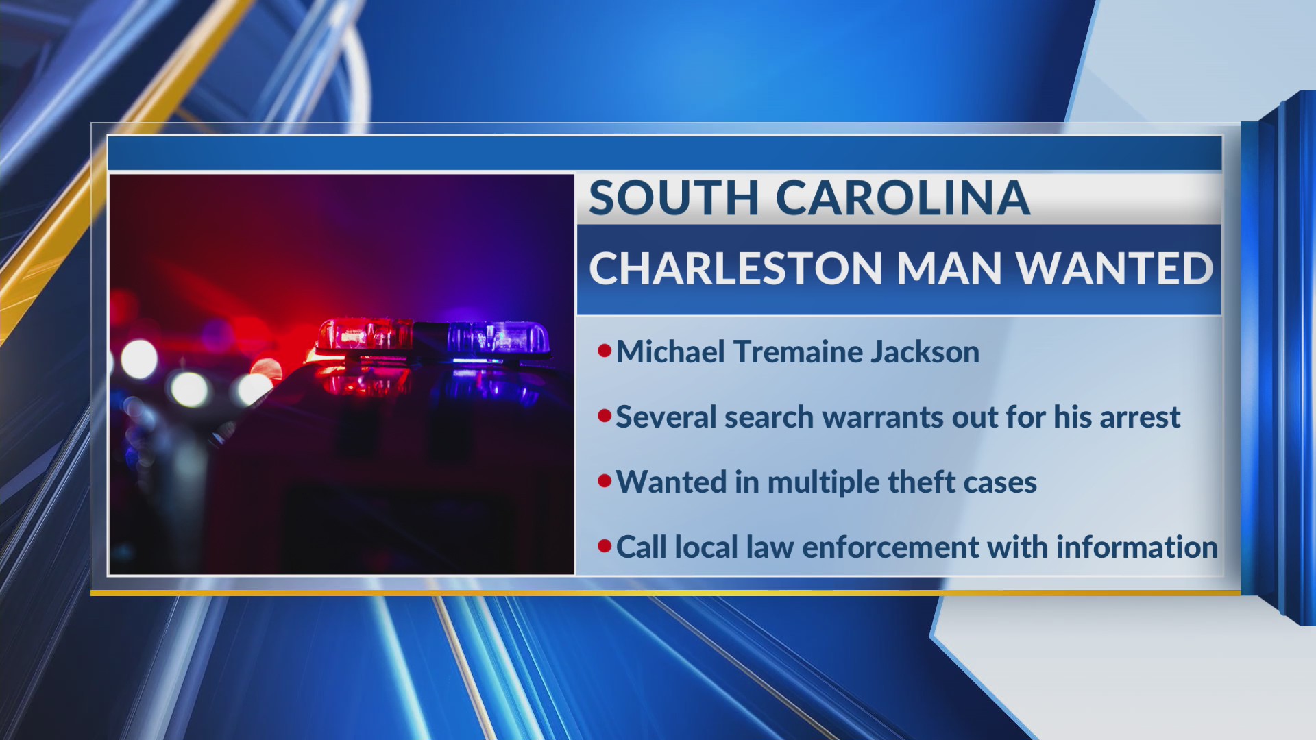 Charleston man wanted in multiple theft cases – WCBD News 2