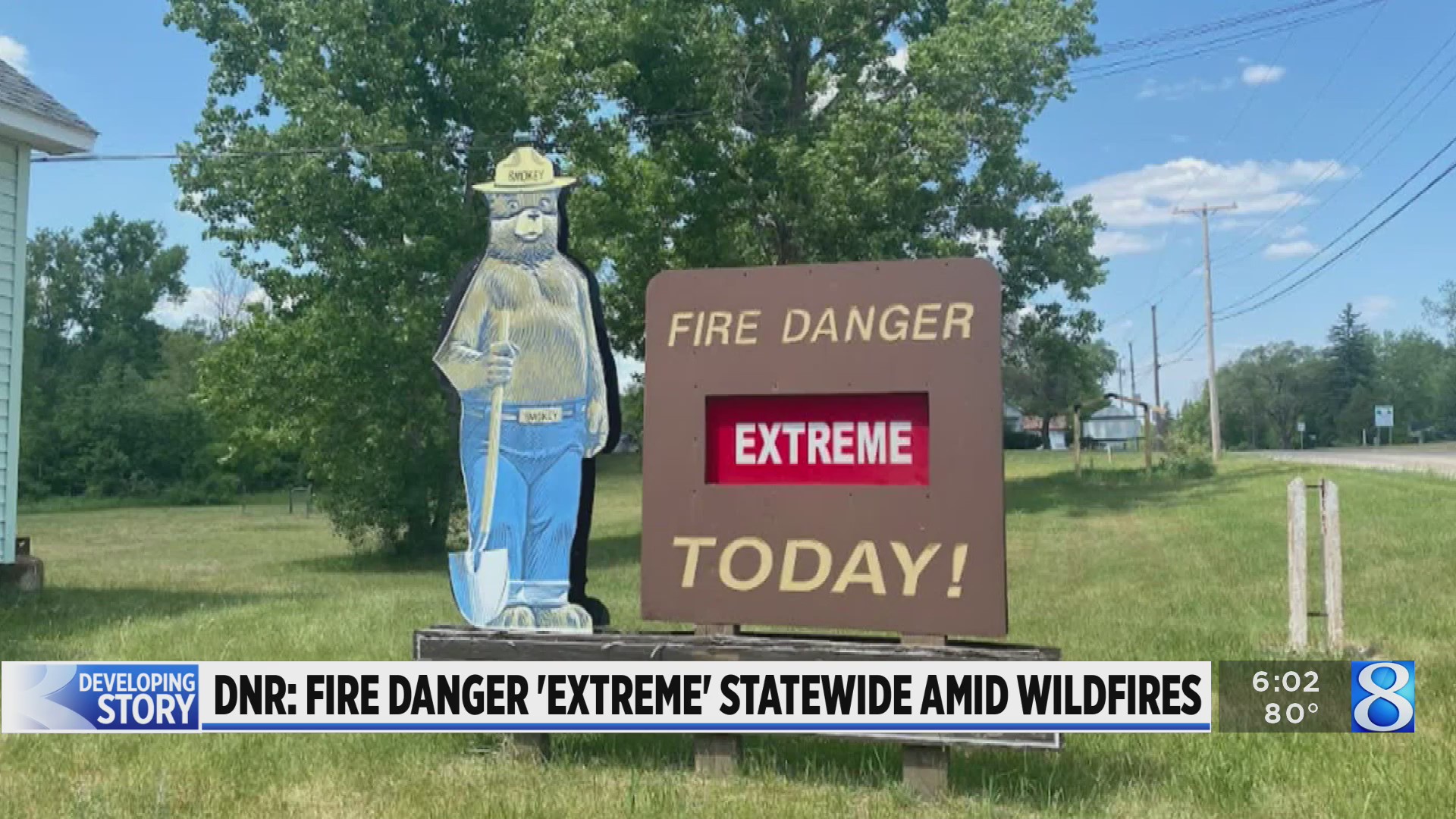 DNR: Fire danger ‘extreme’ statewide amid wildfires – WOODTV.com