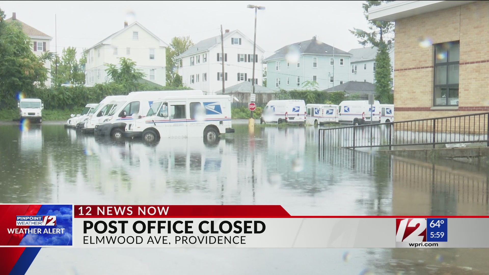 Providence post office closed due to flooding