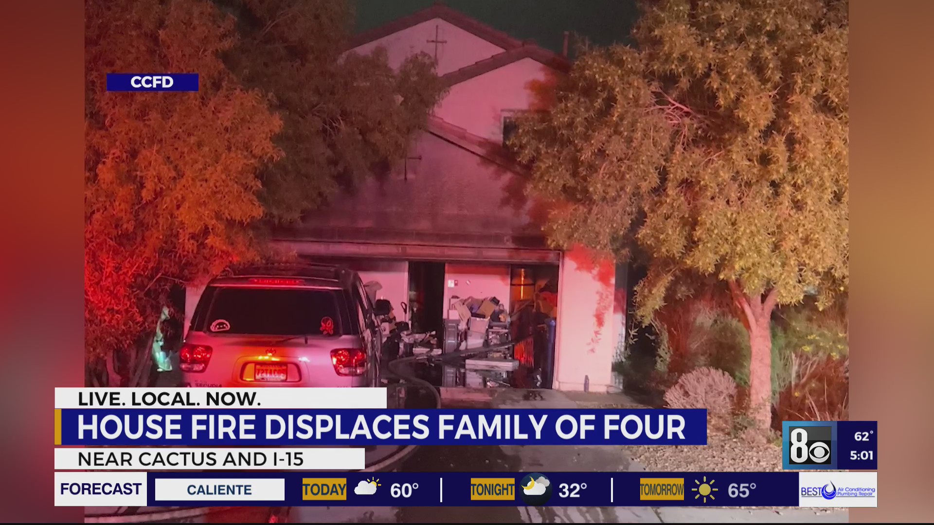 Dog dead, 2 adults, 2 children displaced after south Las Vegas valley ...