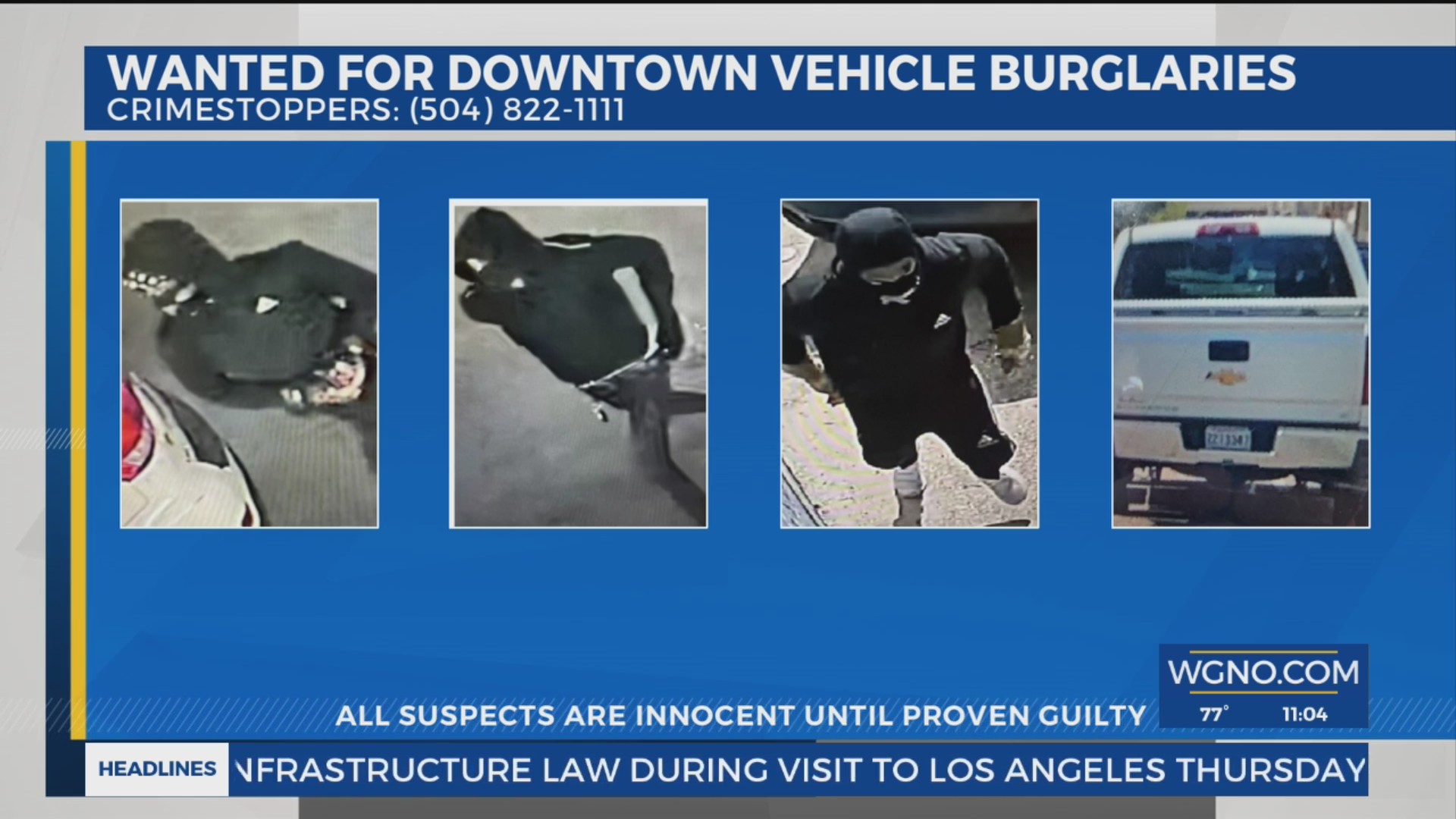 Suspects wanted for downtown vehicle burglaries – WGNO