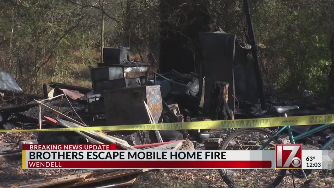 Brothers escape mobile home fire in Wendell