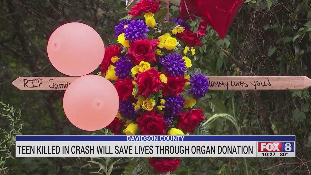 Teen killed in Davidson County crash will save lives through organ ...