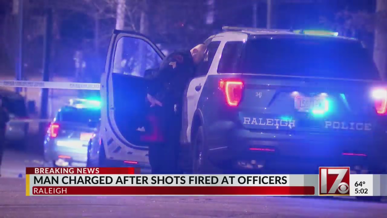 Man charged after shots fired at officers in Raleigh – CBS17.com