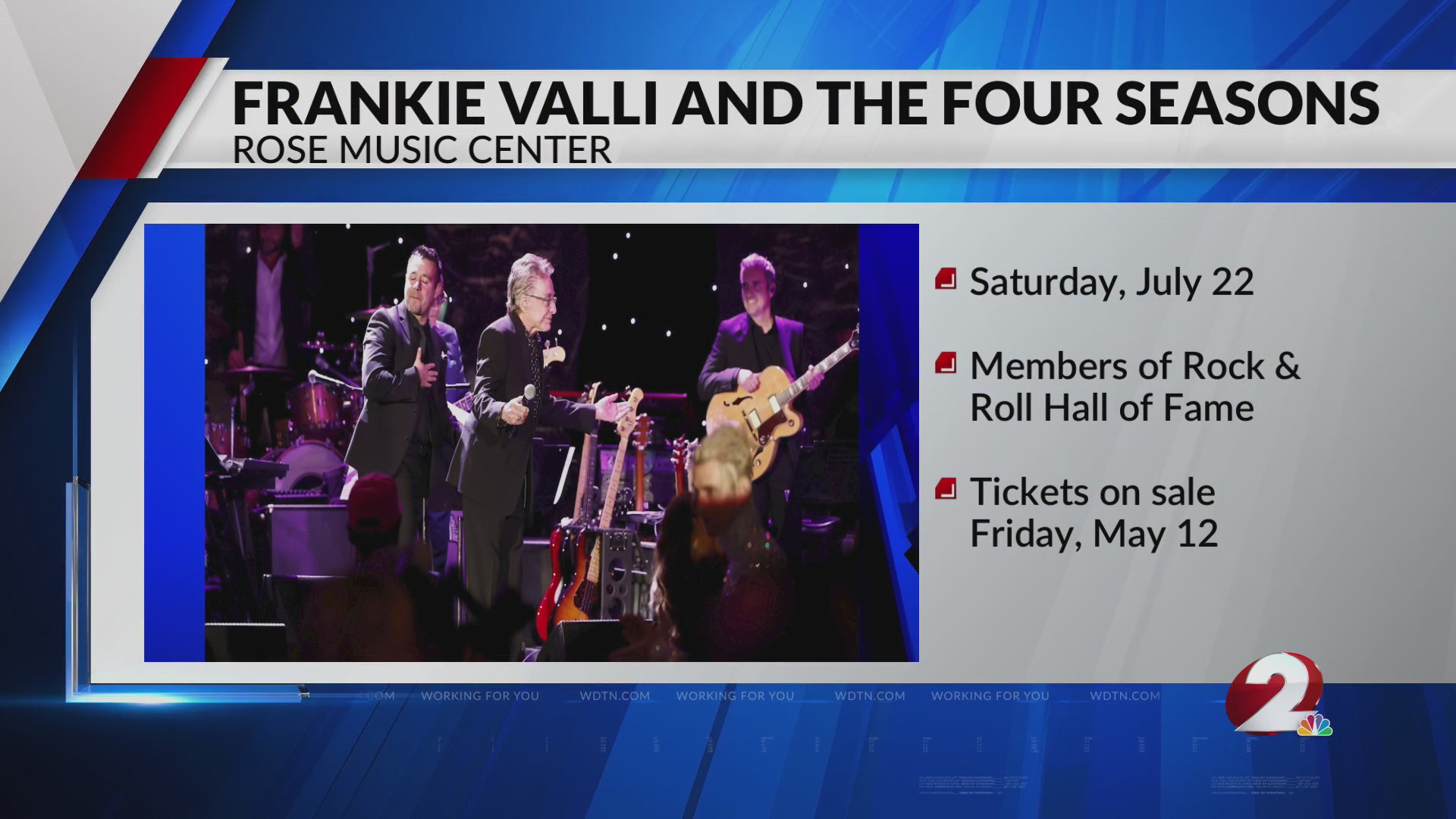 Frankie Valli and The Four Seasons coming to Huber Heights – WDTN.com
