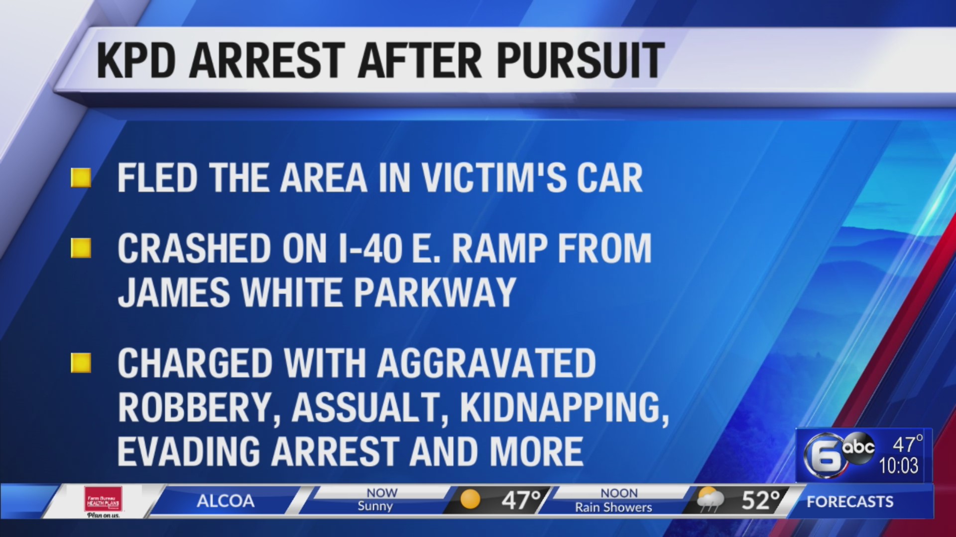 KPD Arrest After Pursuit – WATE 6 On Your Side