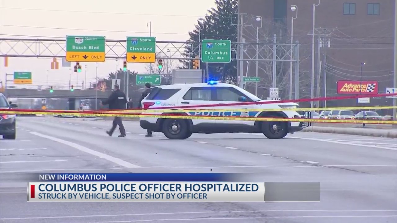 Officer hit by car in north Columbus, suspect shot – NBC4 WCMH-TV