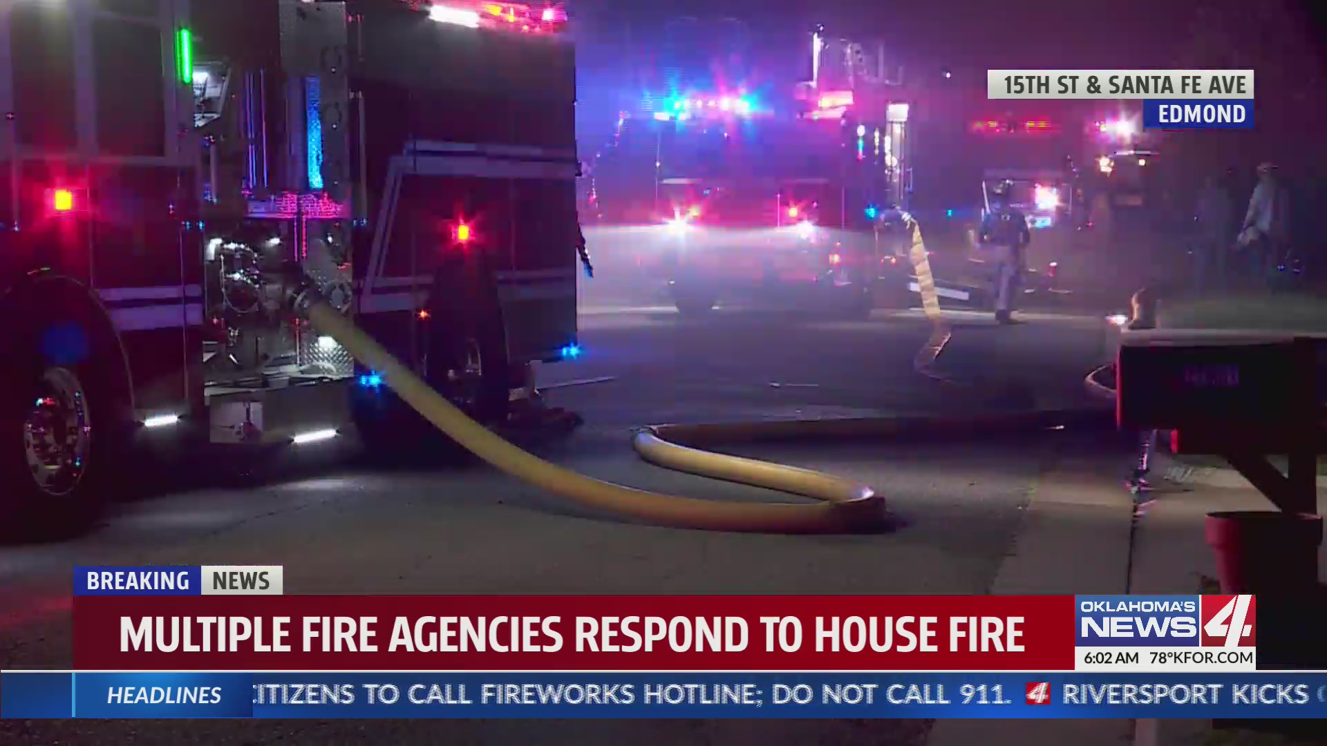 Multiple fire agencies respond to Edmond house fire Oklahoma