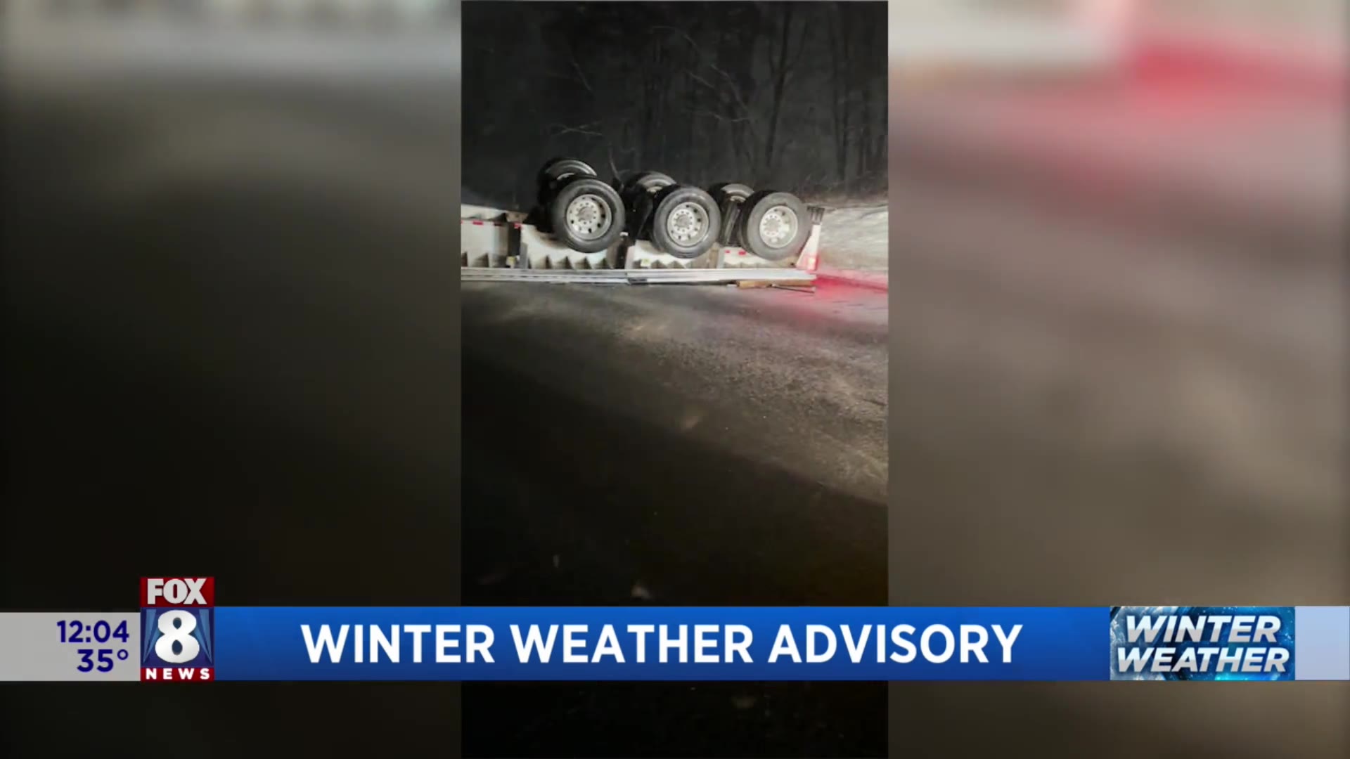 Semi flips on I-71 in Medina County – Fox 8 Cleveland WJW