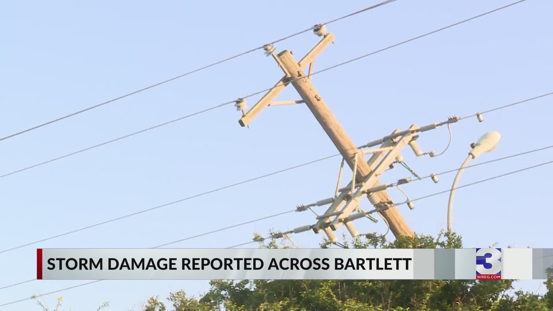 Storm damage in Bartlett
