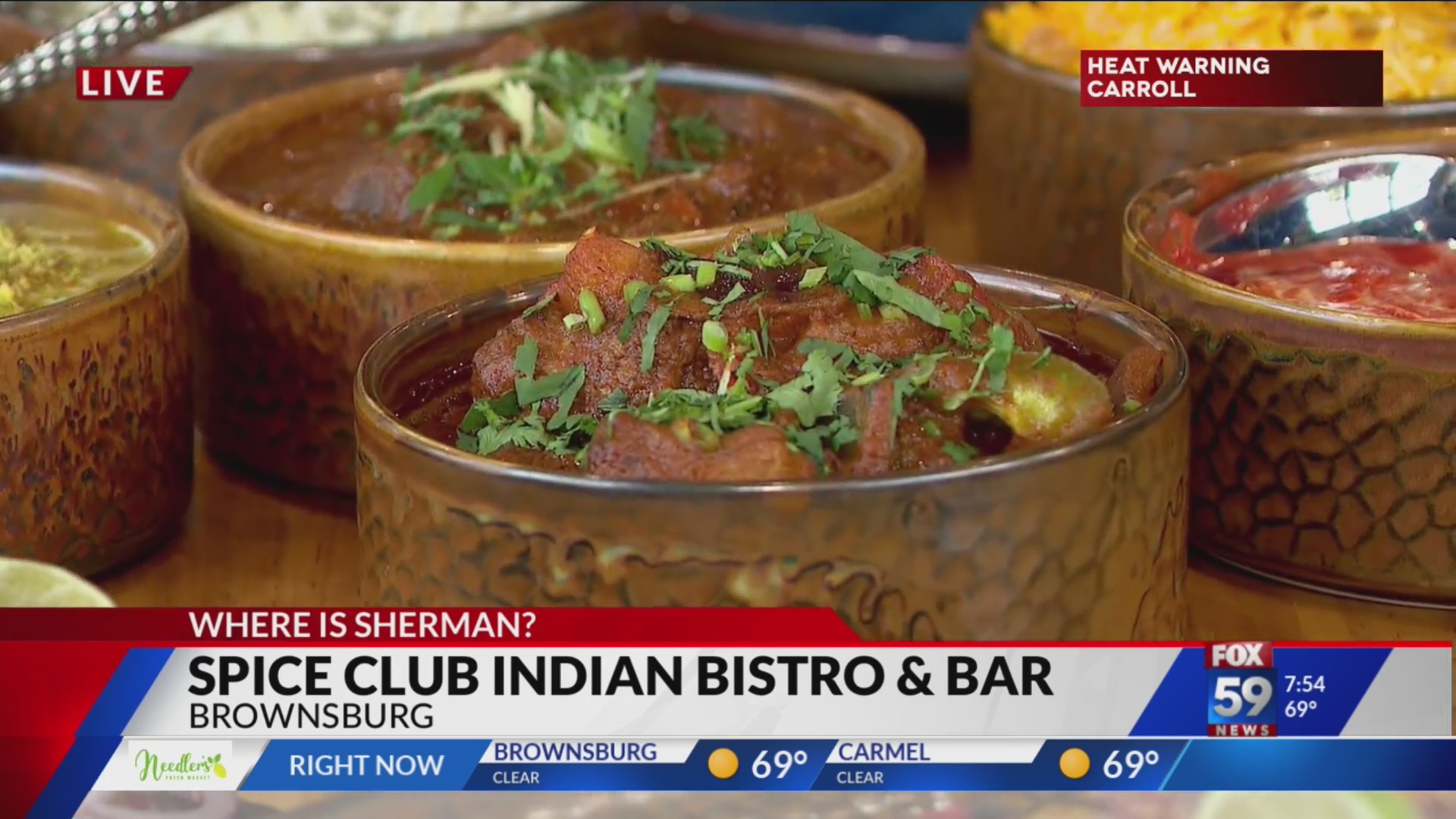 Where is Sherman Spice Club Indian Bistro & Bar Fox 59