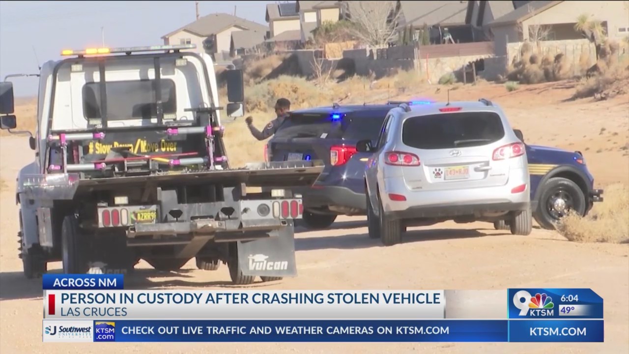 Las Cruces PD: Man arrested after allegedly crashing stolen vehicle ...