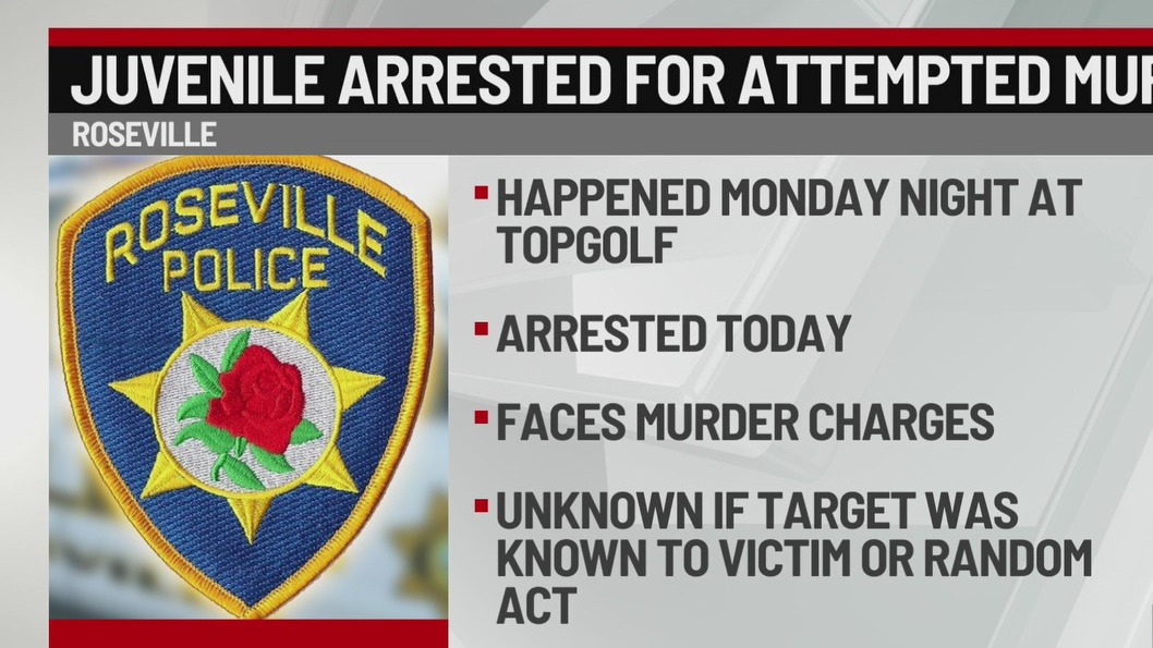 Juvenile arrested for attempted murder in Roseville – FOX40 News