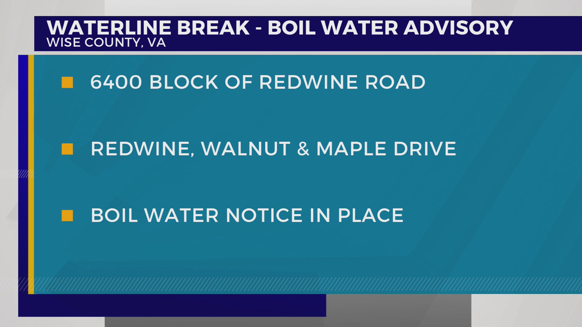 Wise County PSA issues boil water notice WJHL TriCities News & Weather