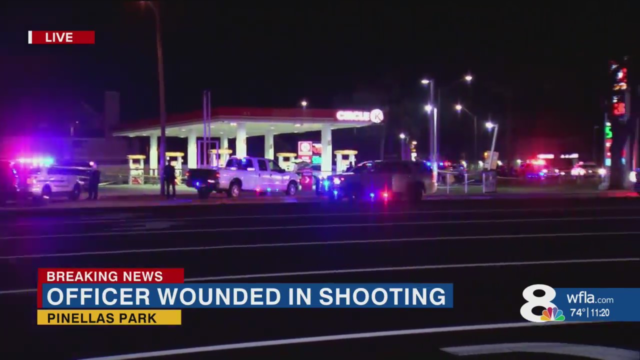 Pinellas Park police officer injured following shooting at gas station ...