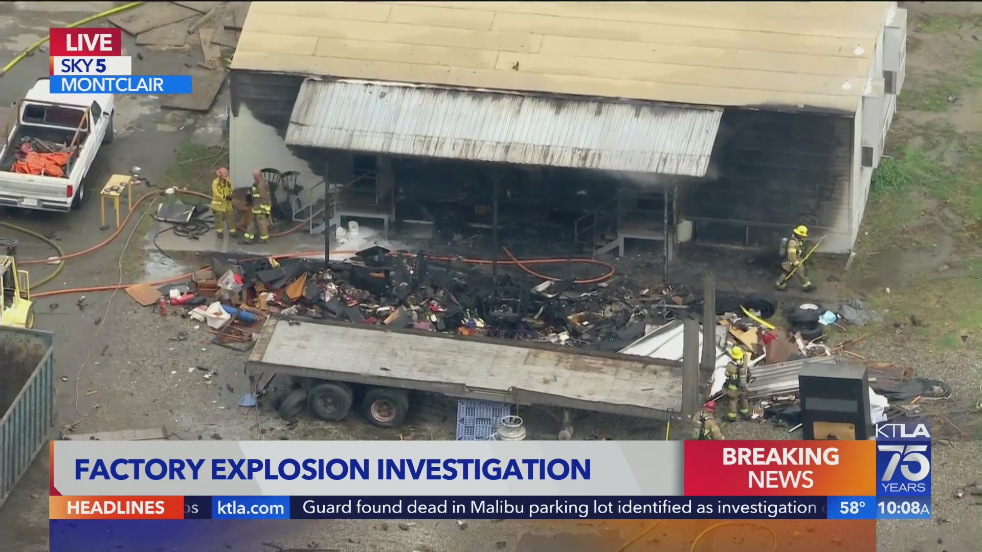 Explosion reported in Montclair KTLA