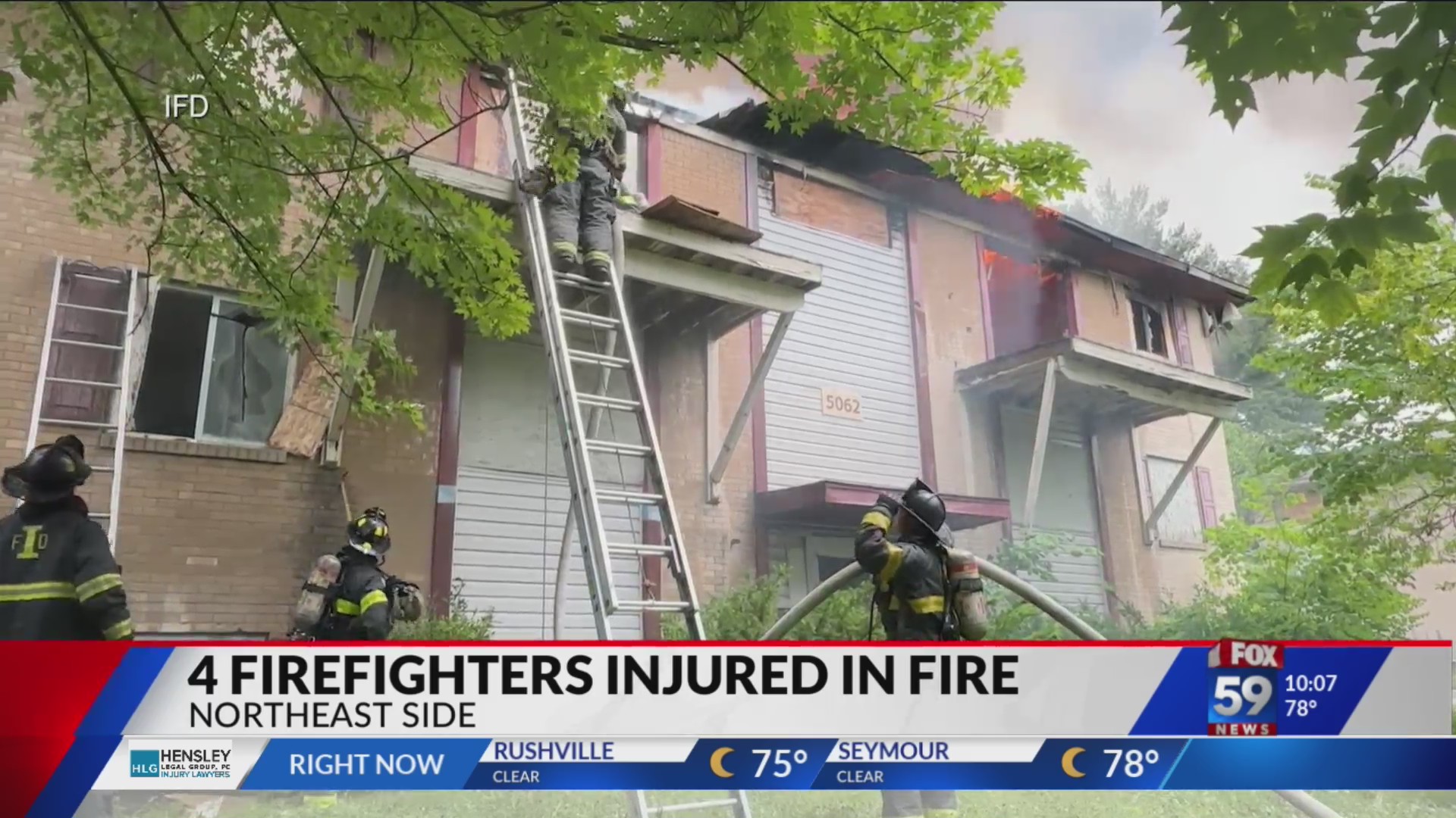 4 firefighters injured after Thursday vacant apartment complex fire ...