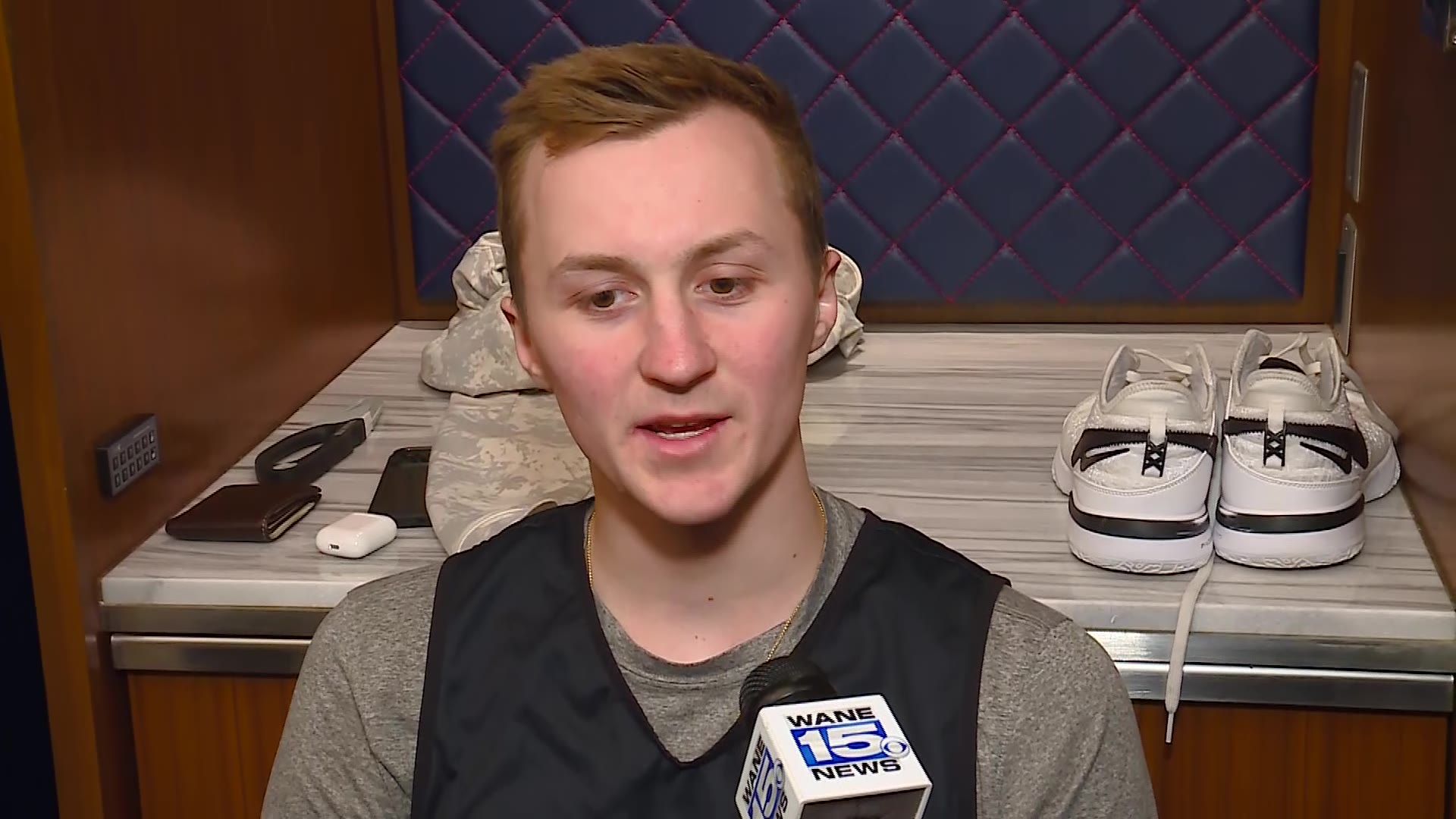 Fletcher Loyer interview in Detroit to preview Sweet 16 game vs