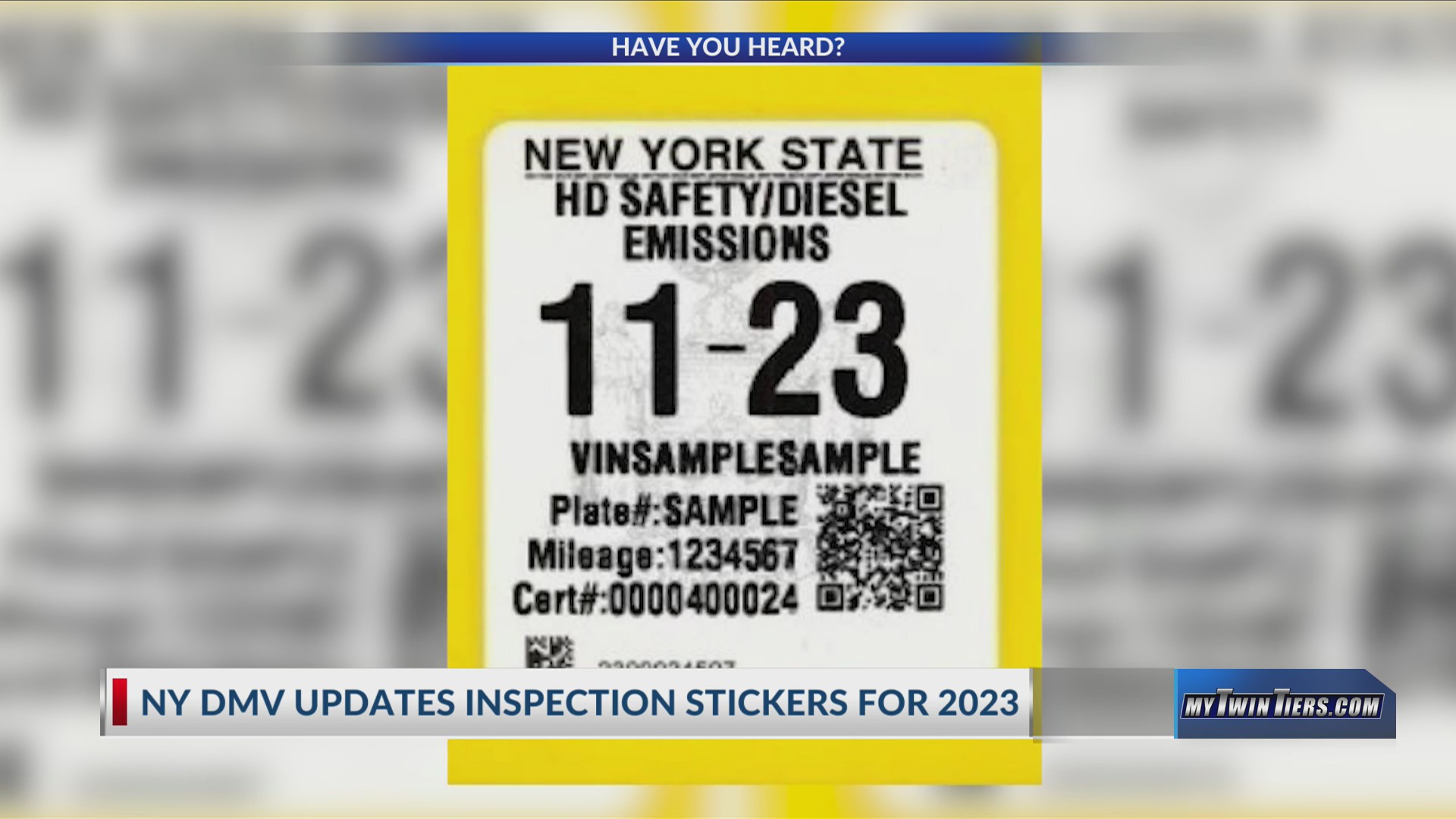 DMV updates inspection stickers for 2023 WETM