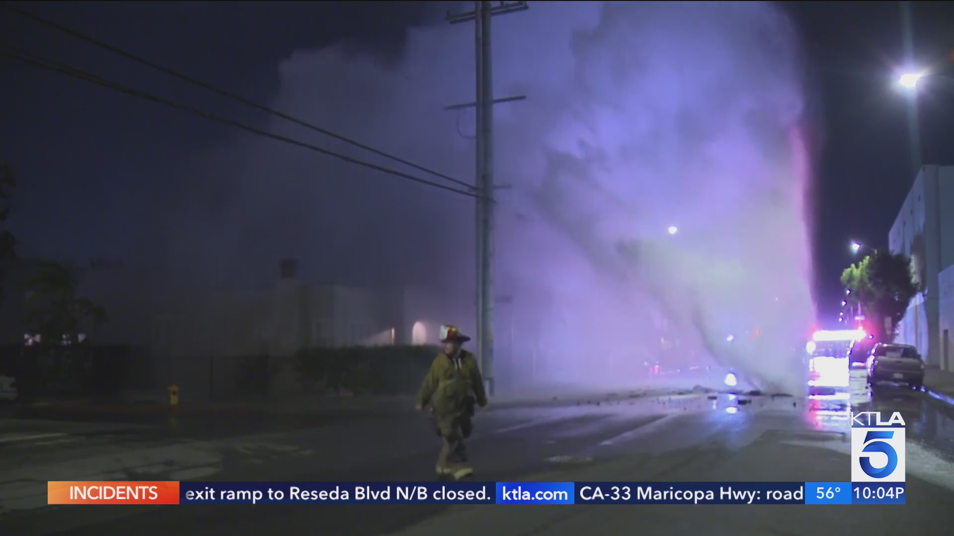 Cleanup efforts continue after massive water main break in Hollywood – KTLA