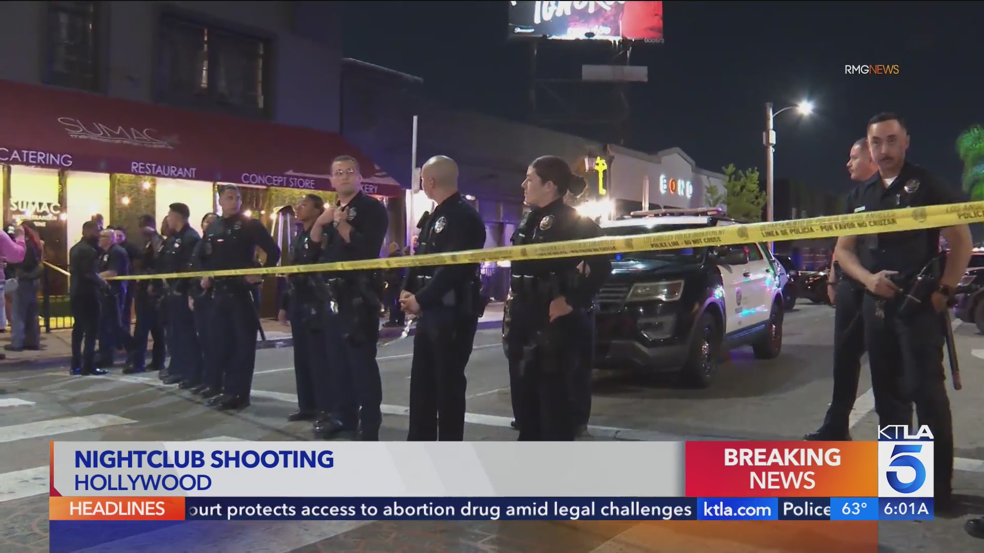 Overnight shooting at Hollywood hospitalizes at least 1