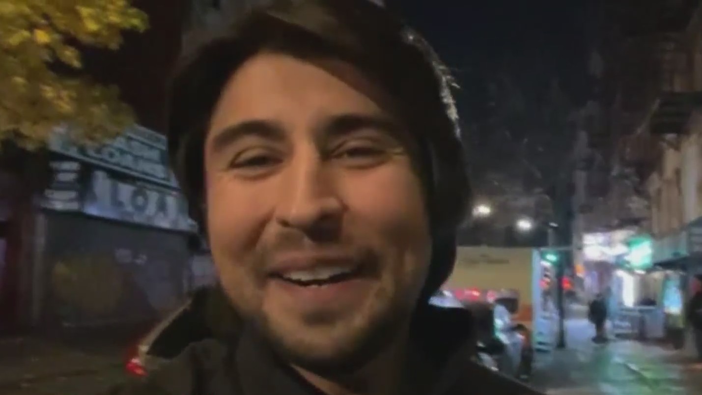 Comedian Frankie Hoy discusses with “Prime” anchor Natasha Zouves his ...