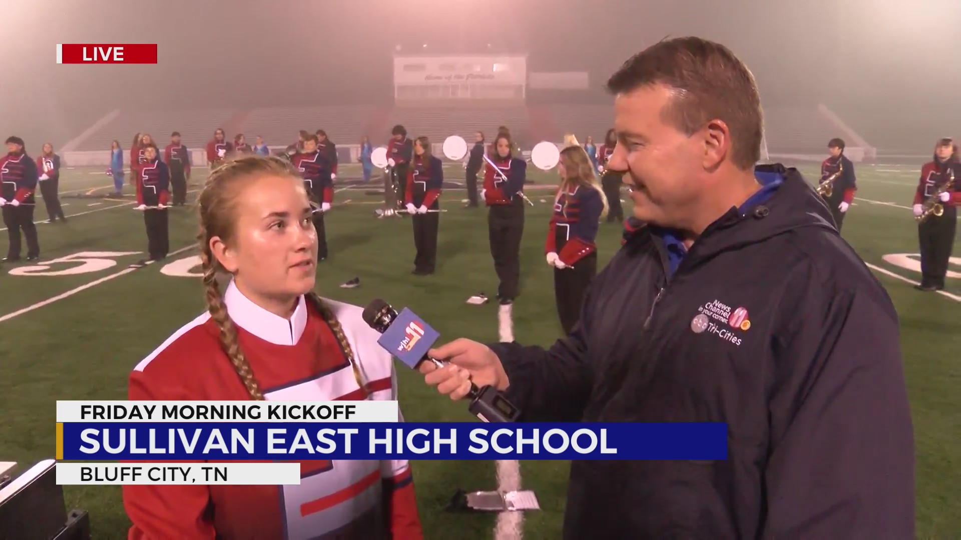 Friday Morning Kickoff Sullivan East High School Drum Major interview