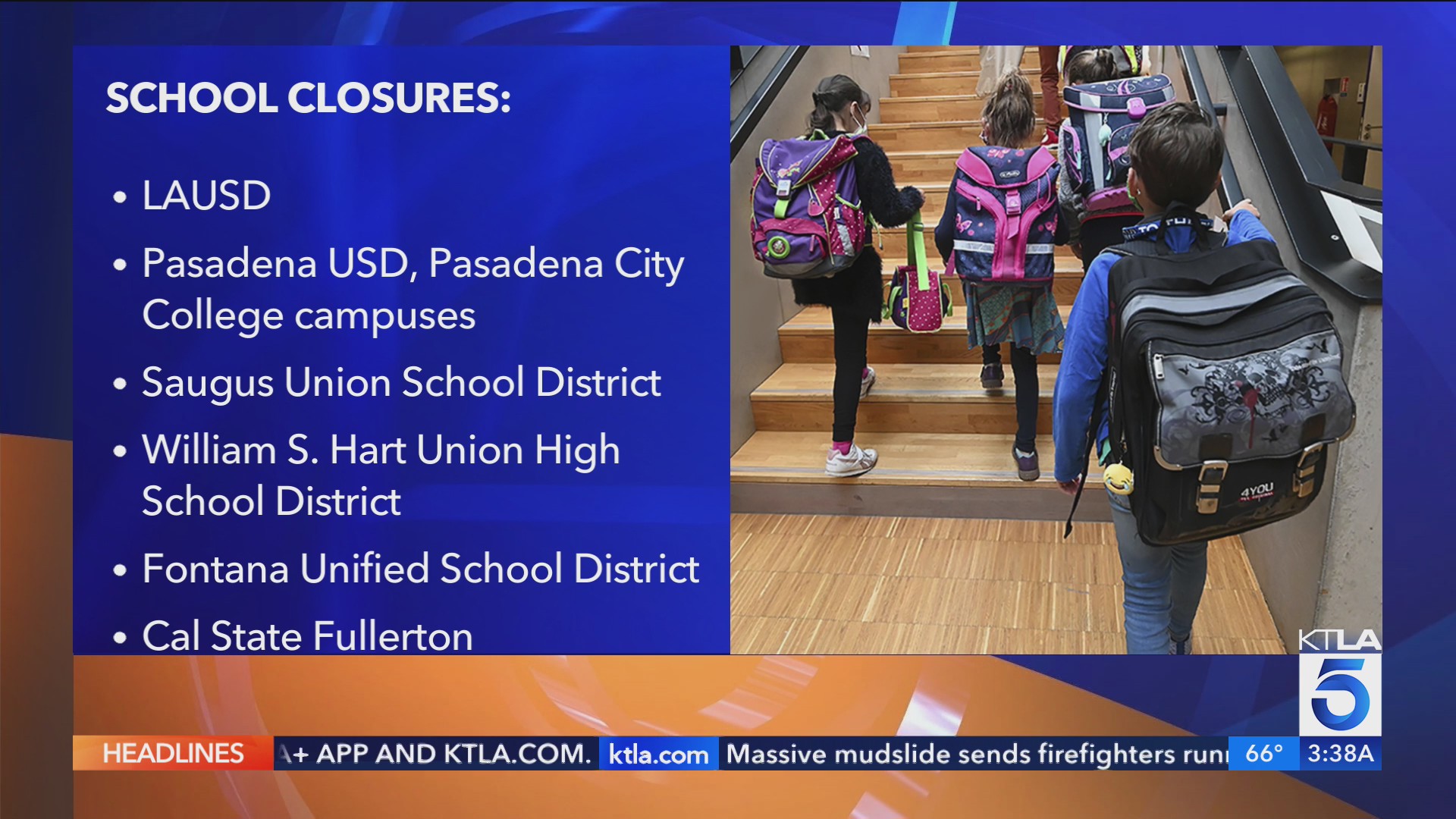 Several school districts closed Monday due to Tropical Storm Hilary KTLA