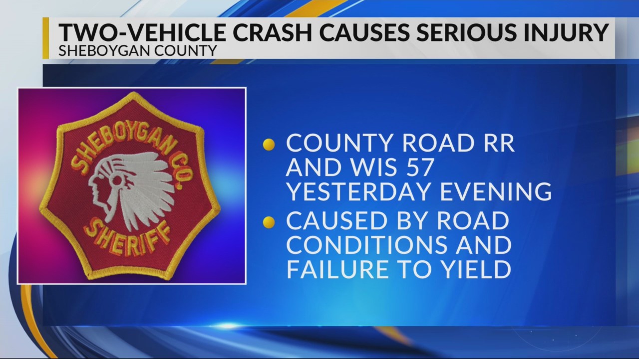 Twovehicle crash on State Highway 57 in Sheboygan County causes