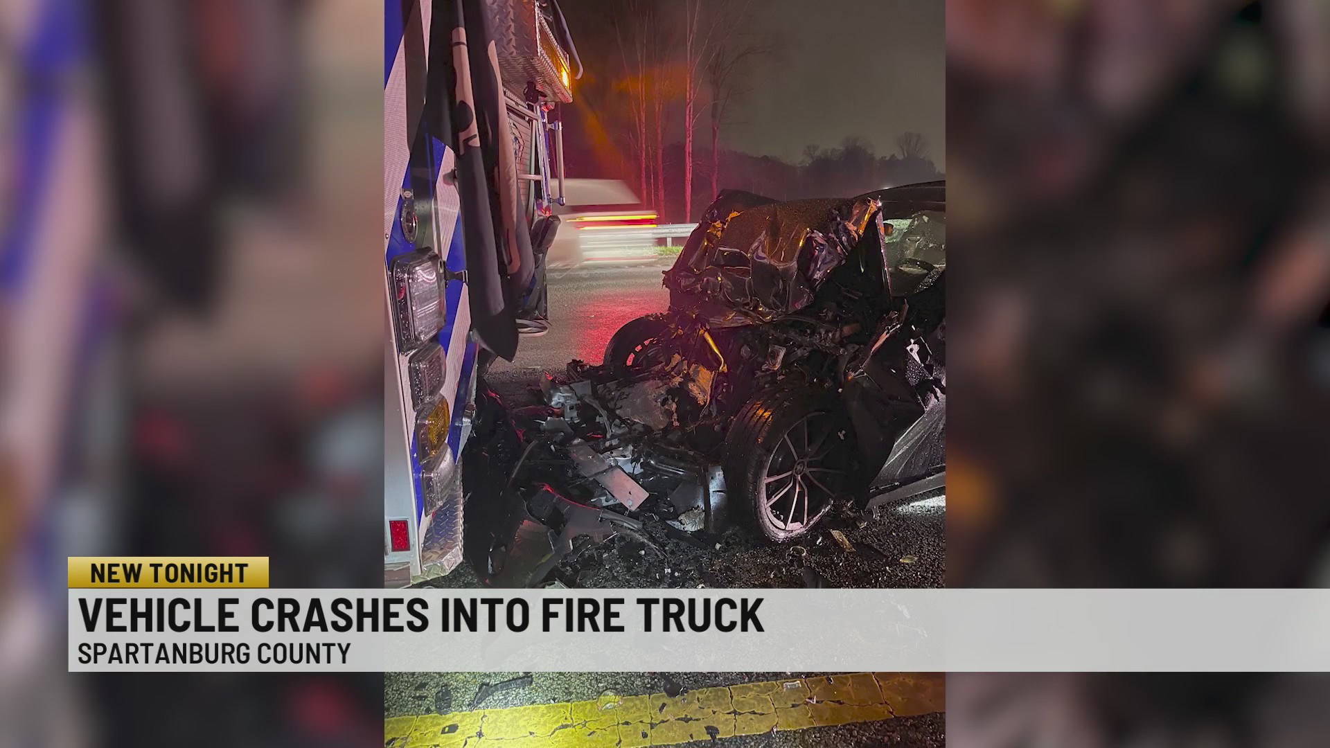 Vehicle crashes into fire engine while responding to accident – WSPA 7NEWS