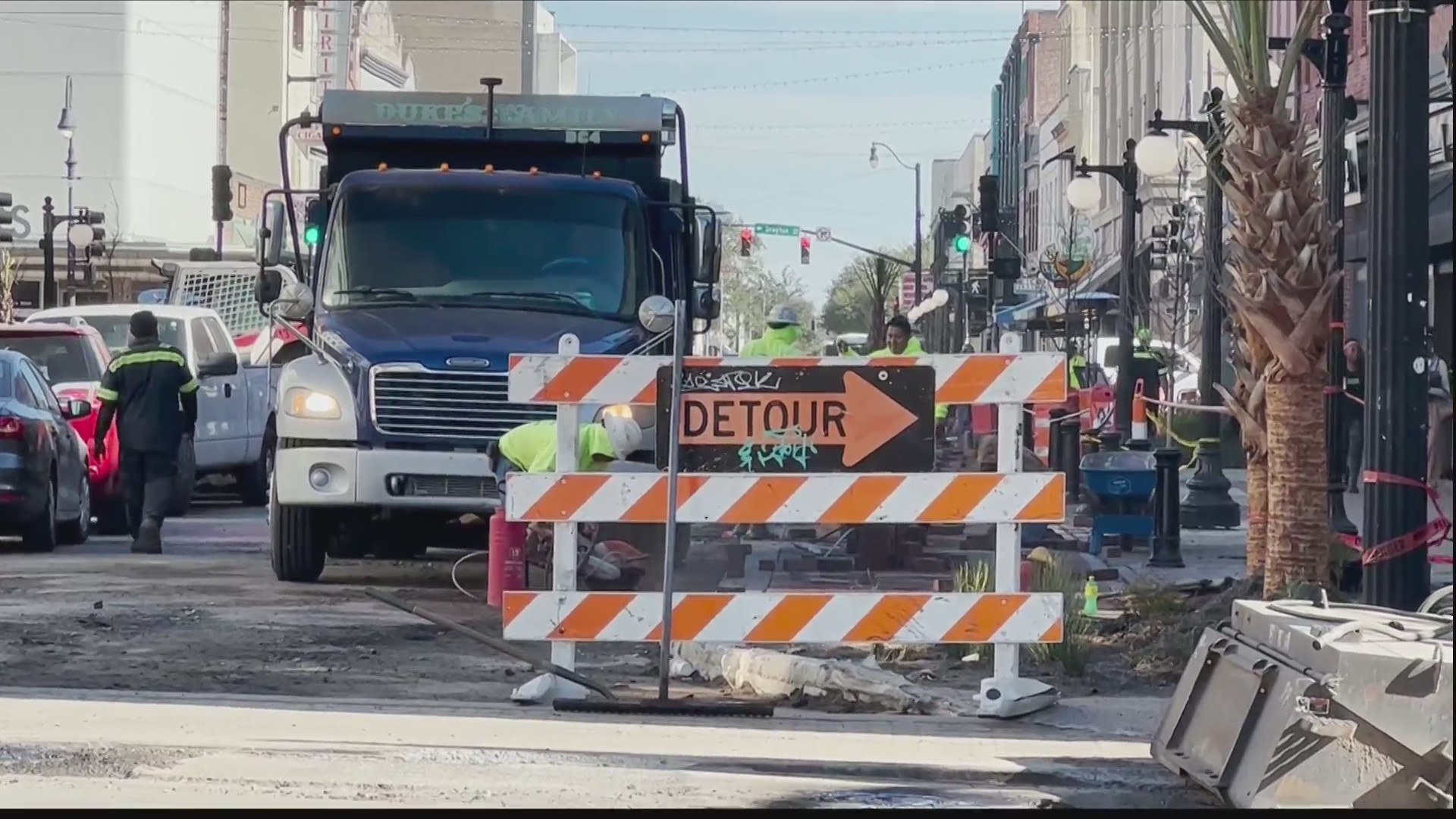 Broughton Streetscapes Project construction could finish Friday WSAVTV