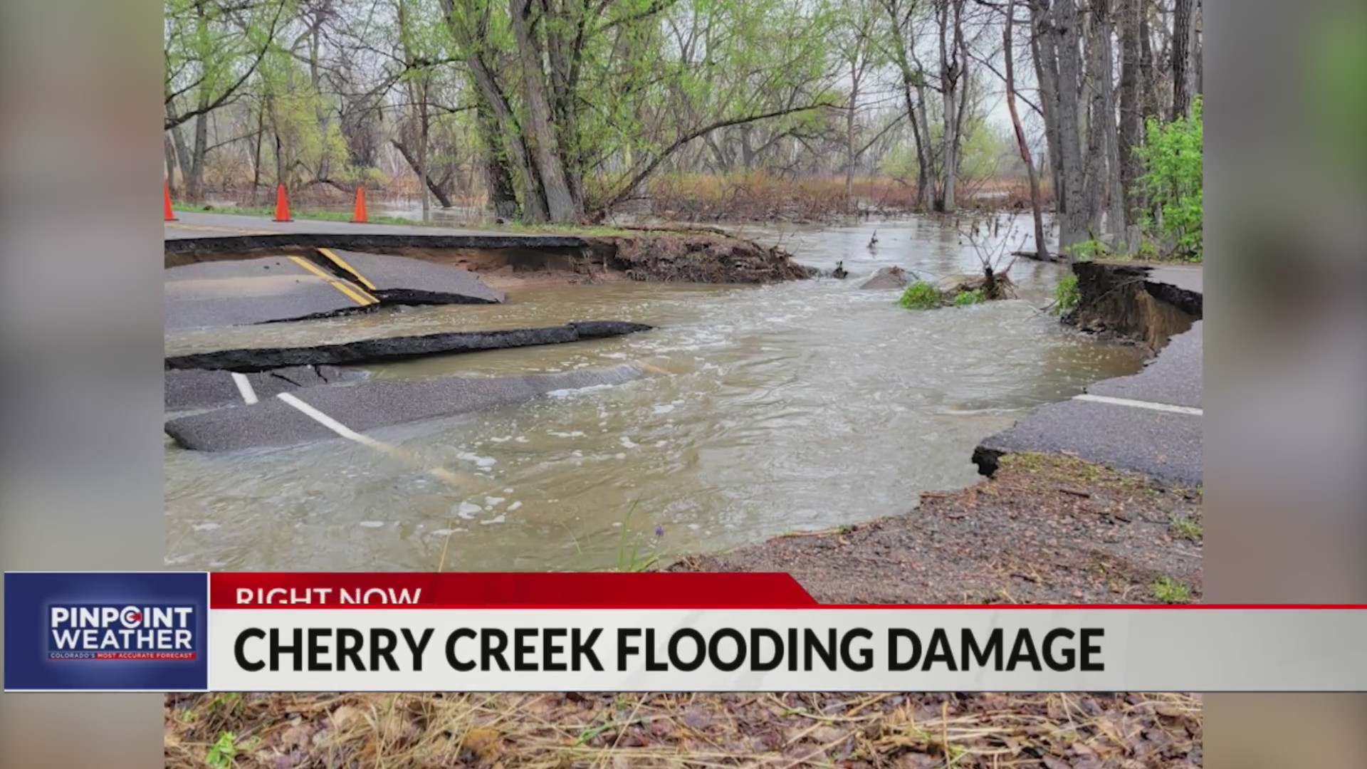 Road washed out at Cherry Creek Reservoir FOX31 Denver