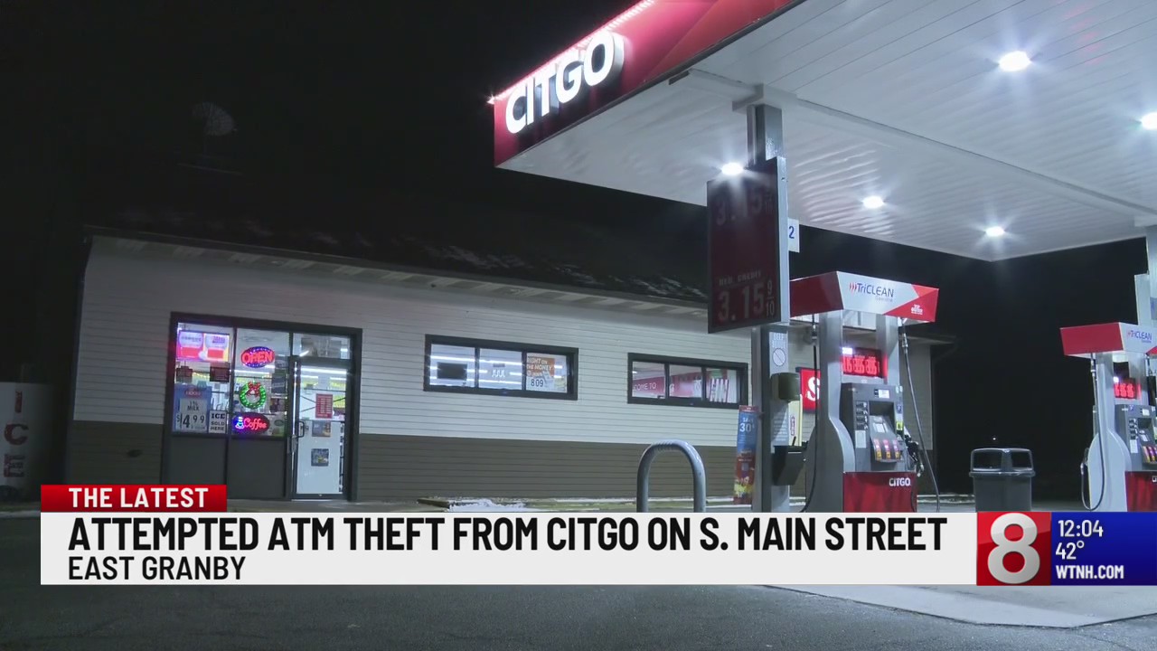 Attempted ATM theft at East Granby gas station