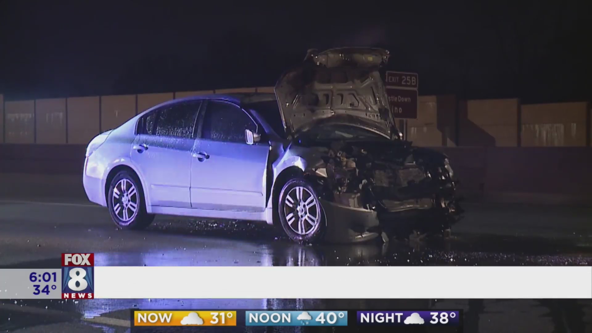 Car hits ODOT truck – Fox 8 Cleveland WJW