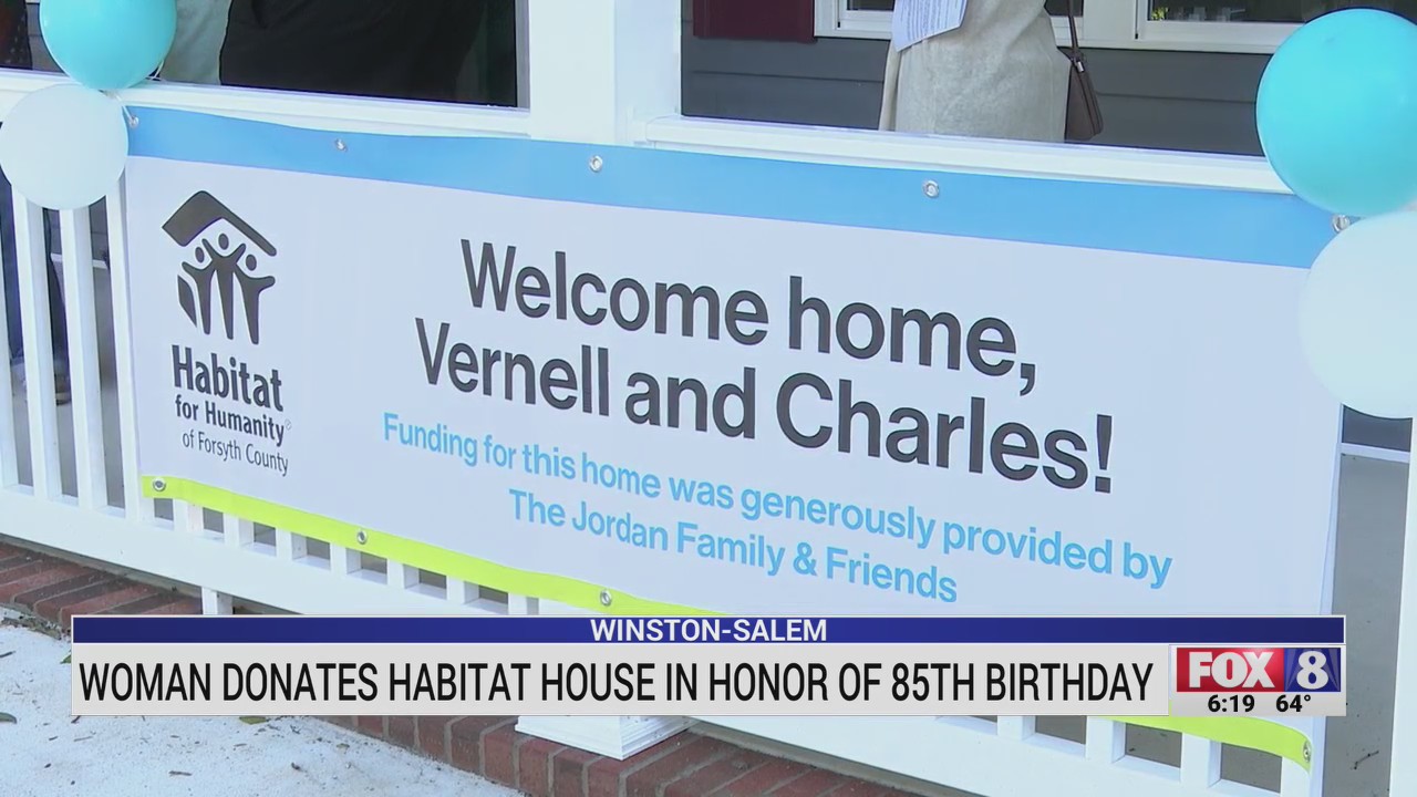 Woman donates Habitat house in honor of her 85th birthday in Winston