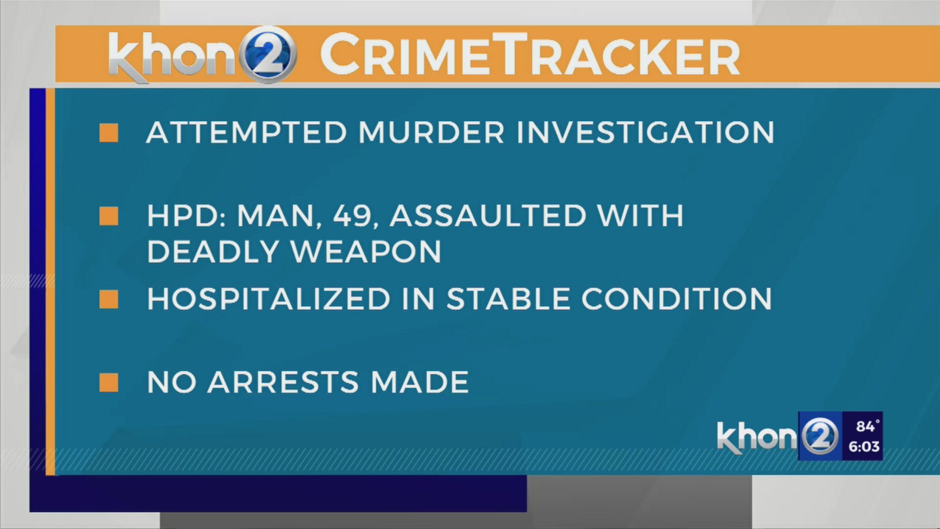 Honolulu police open attempted murder investigation in Wahiawa – KHON2
