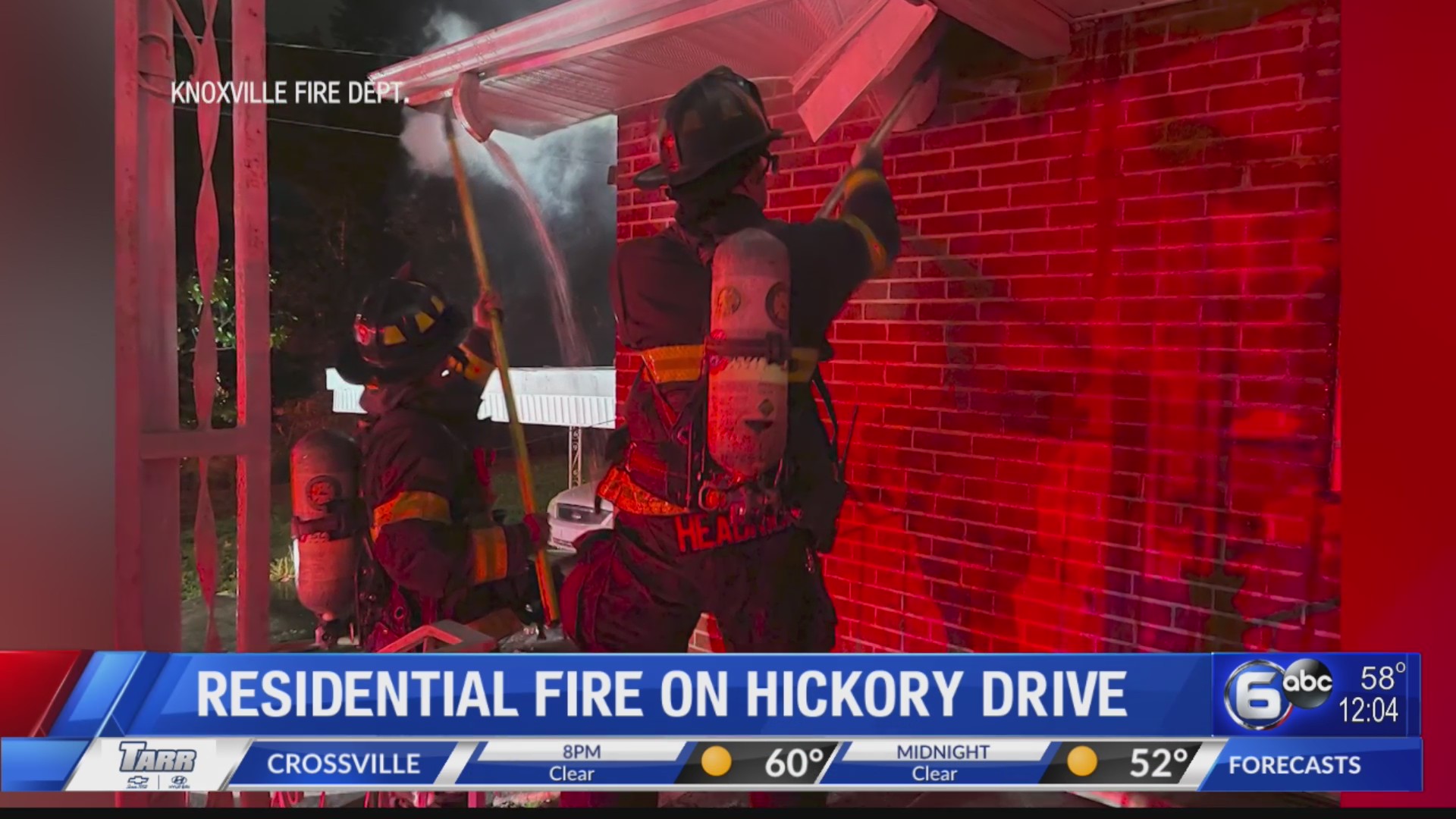 Family escapes overnight house fire in Knoxville – WATE 6 On Your Side