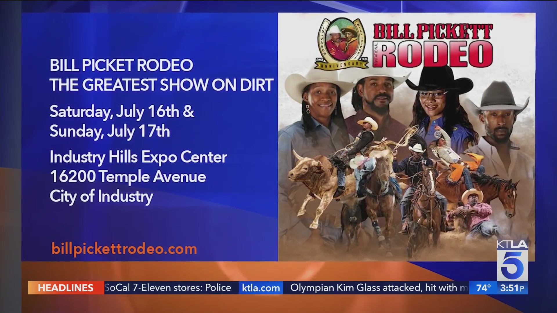 Bill Pickett Rodeo Preview KTLA