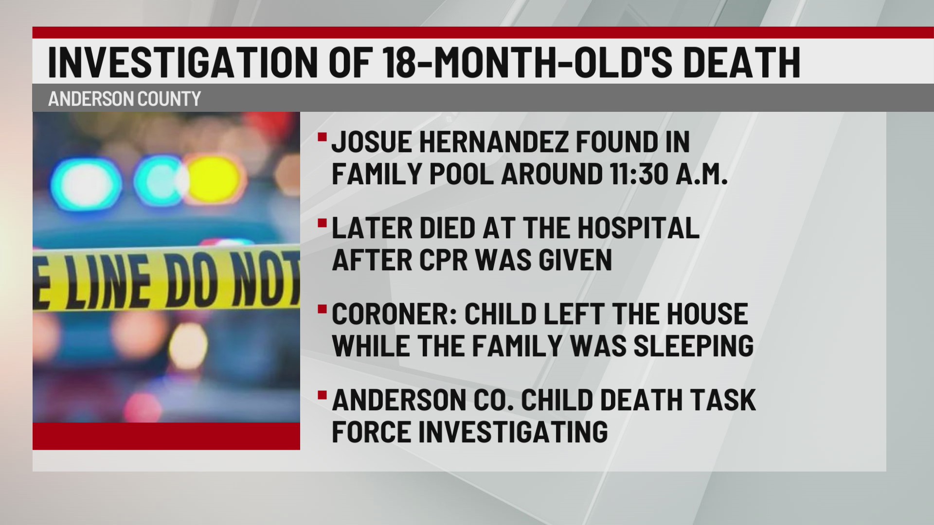Toddler drowns in family pool in Anderson Co. WSPA 7NEWS
