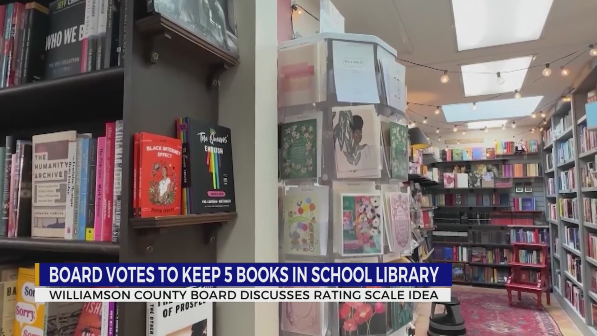 Williamson County School Board votes to keep 5 books in school library