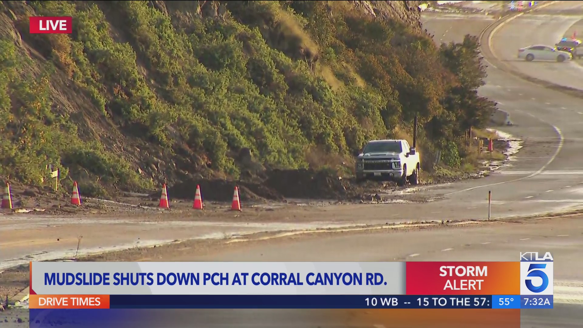 Mudslide forces partial shut down of PCH in Malibu – KTLA