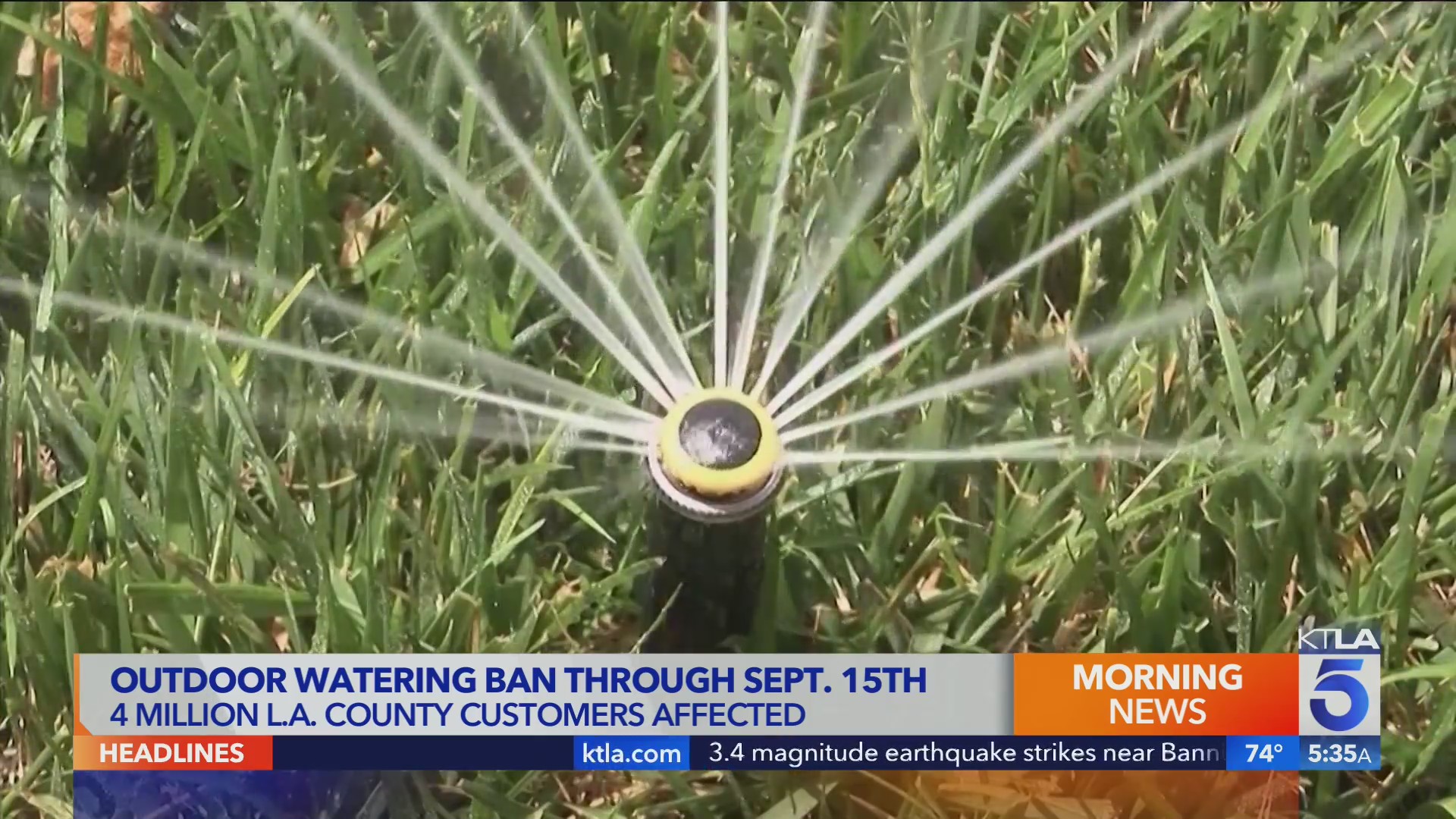 Outdoor water ban begins for millions of MWD customers KTLA