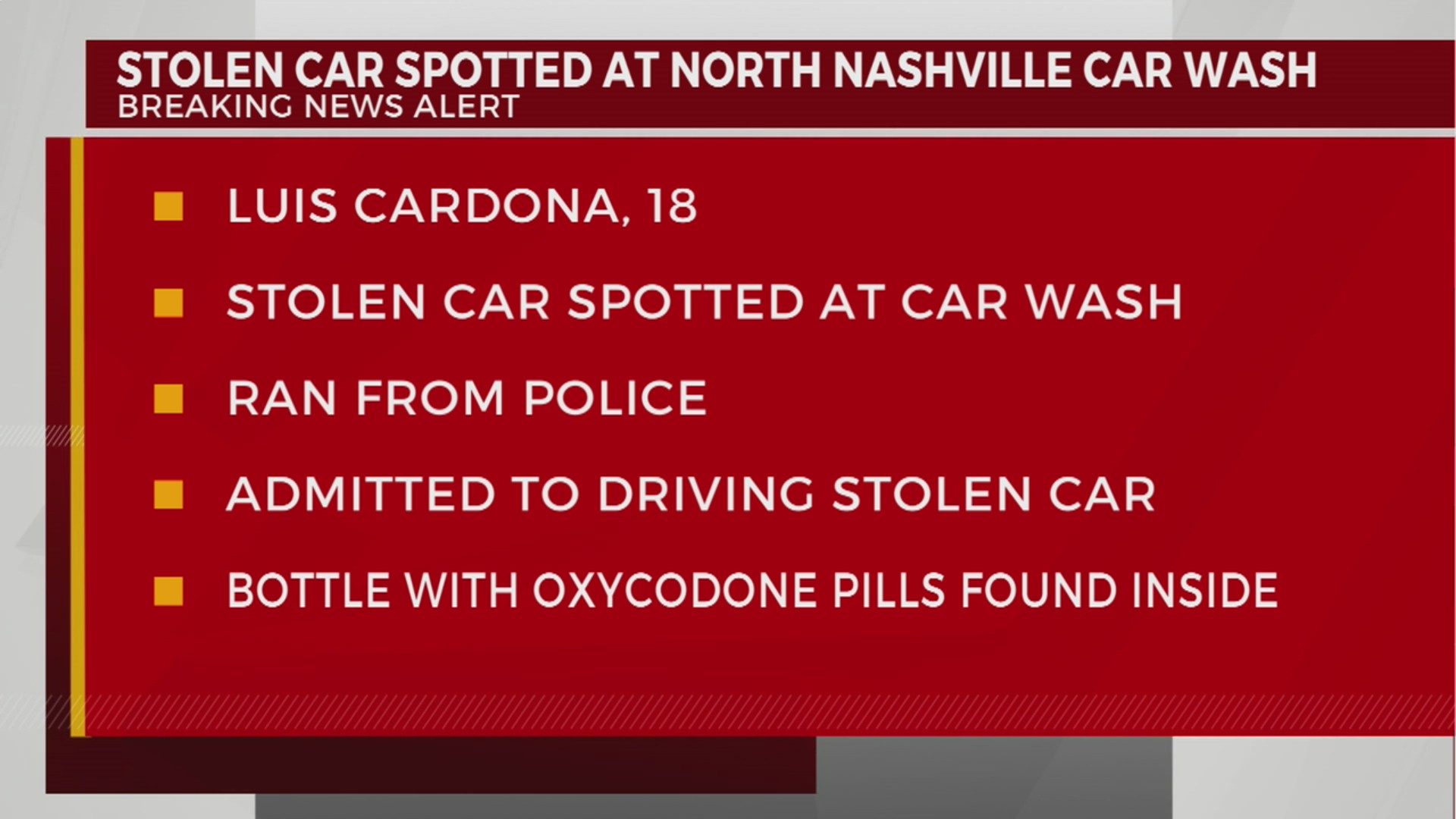Stolen car spotted at North Nashville car wash WKRN News 2
