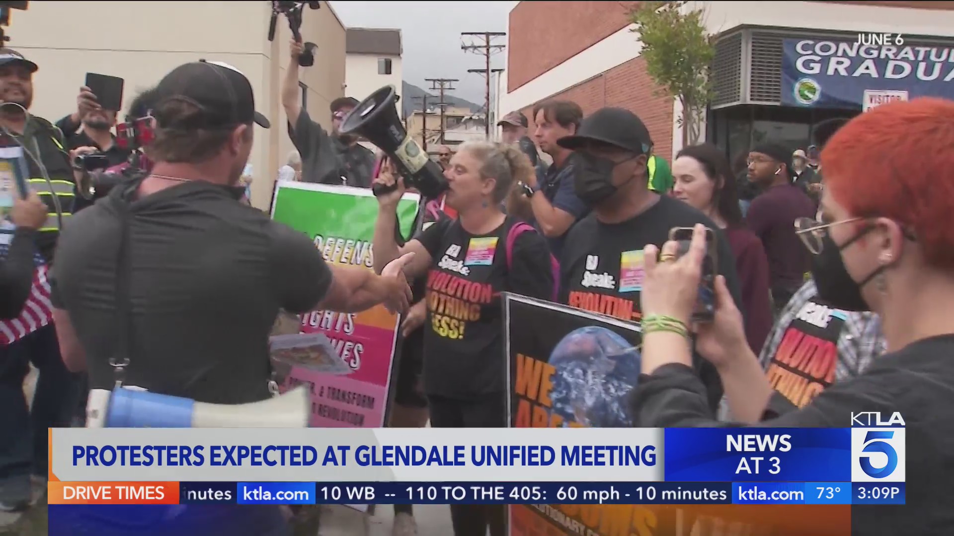 Protests expected at Glendale school board meeting – KTLA