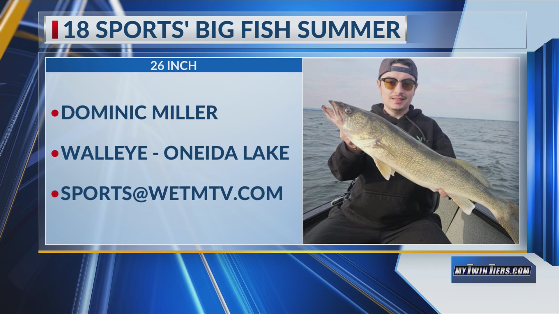 18 Sports’ Big Fish Summer – Dominic Miller’s Walleye – WETM ...
