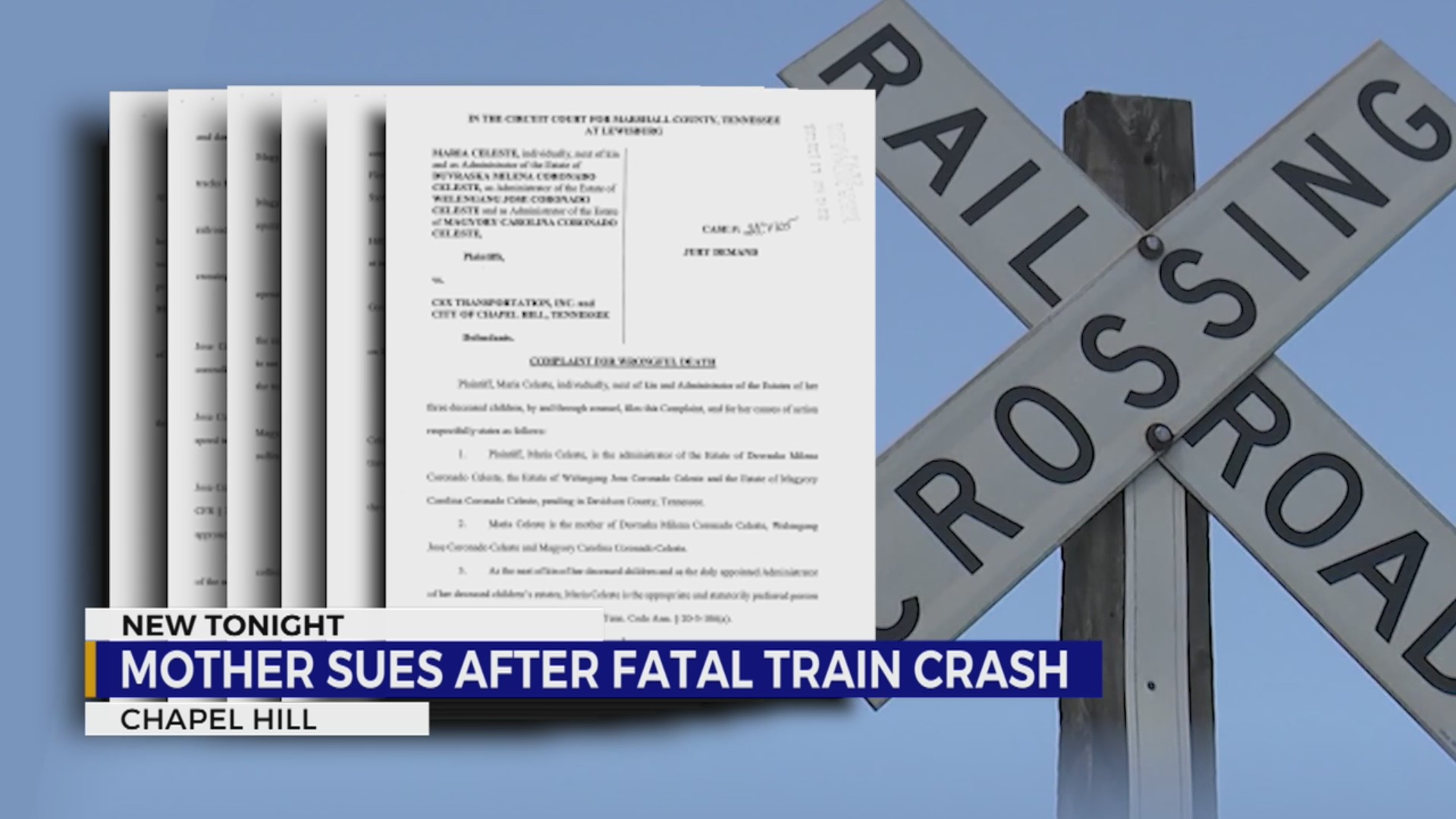 Train crash lawsuit highlights lack of safety lights, guard at TN